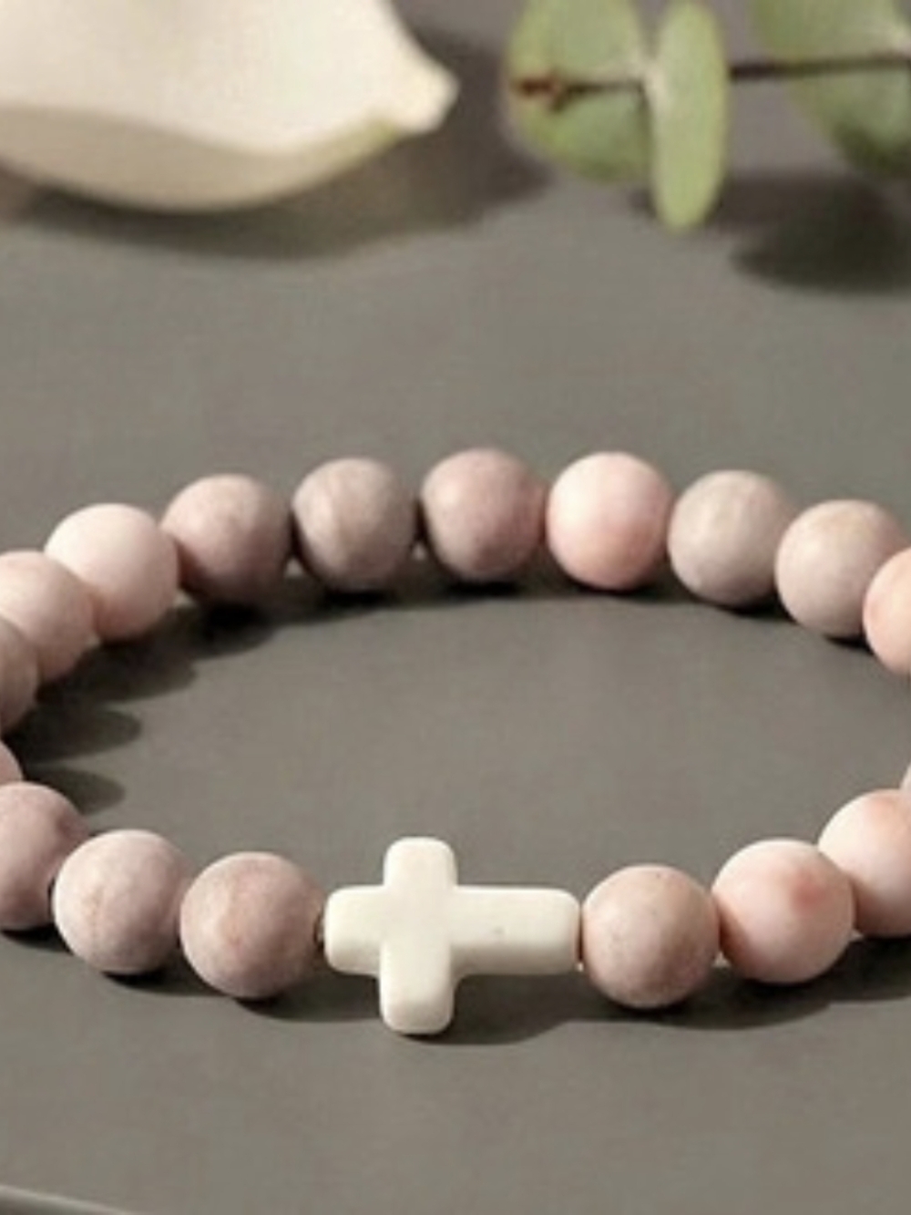 Faith Matthew 17:20 Beaded Cross Bracelet